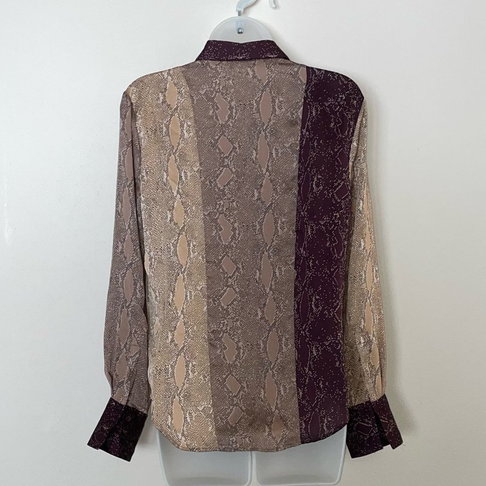 Equipment Python-Like Print Blouse - Size S - Nev… - image 2